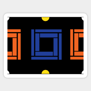 Bauhaus colors pattern Magnet